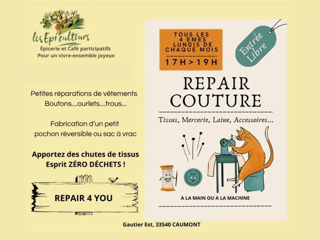 Atelier "Repair couture" - Crédit: Les Epiculteurs | CC BY-NC-ND 4.0