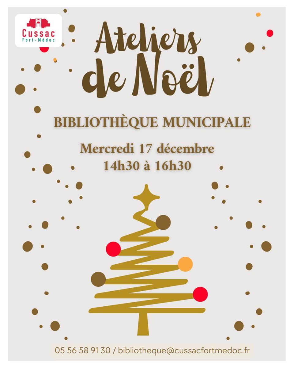 Ateliers de Noël à la bibliothèque