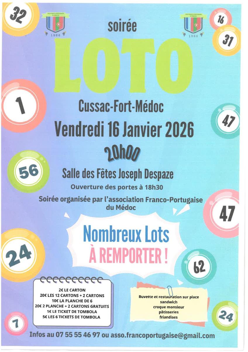 Loto par l'association Franco-Portugaise
