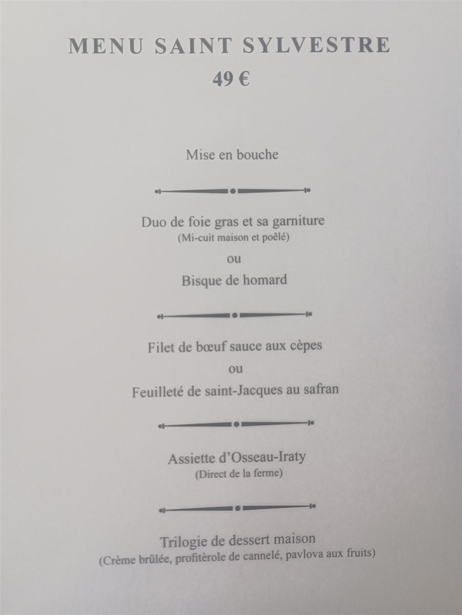 Reveillon de la St-Sylvestre à la Cambuse