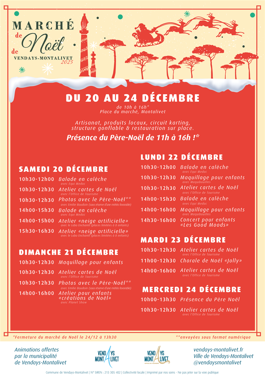 Programme du Marché de Noël