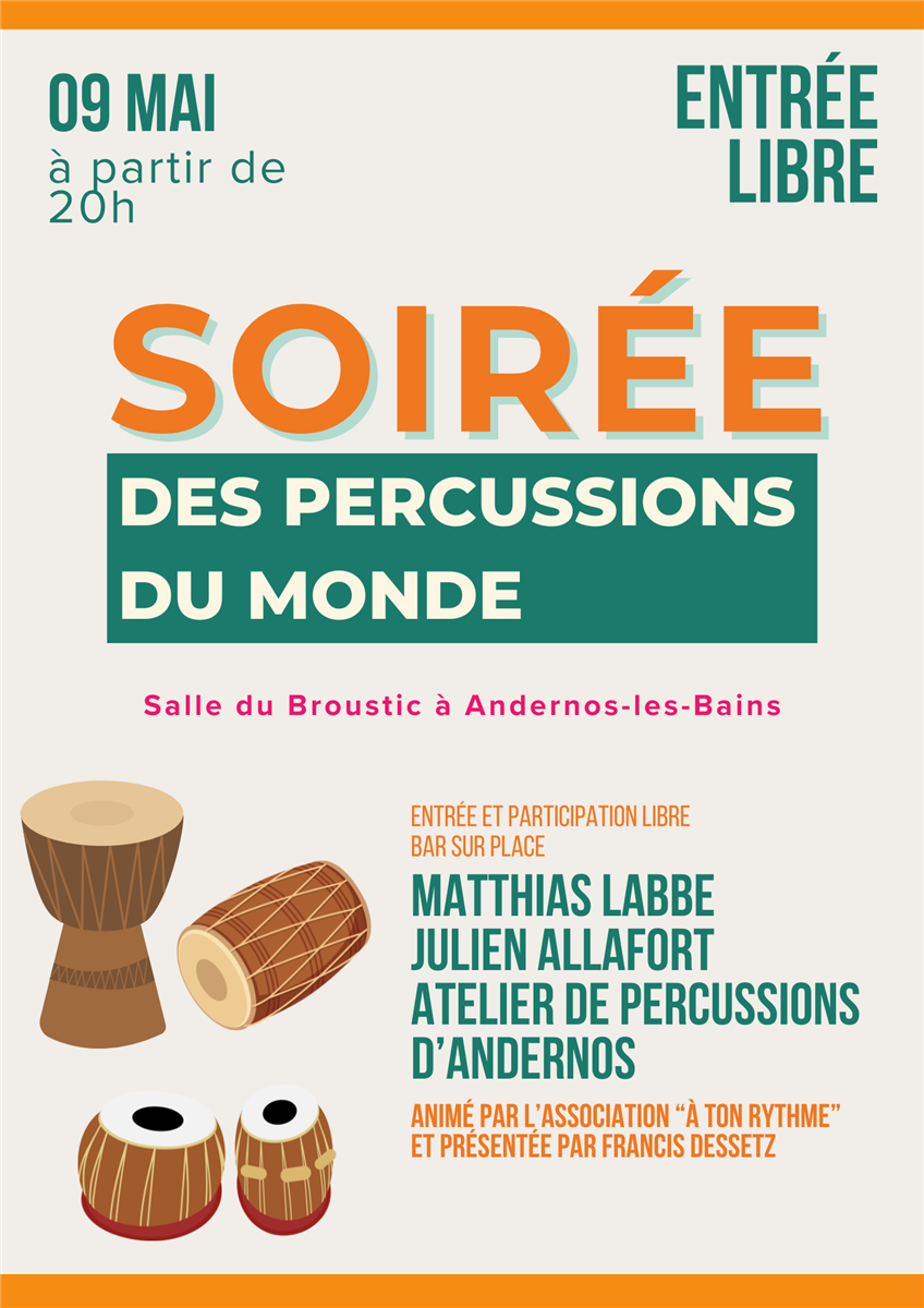 Soirée autour des percussions du monde
