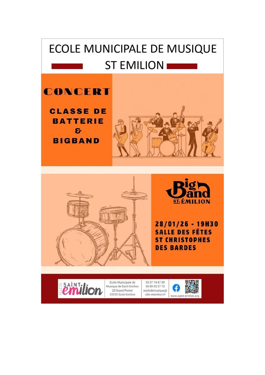 Concert de la classe de batterie municipale et ...