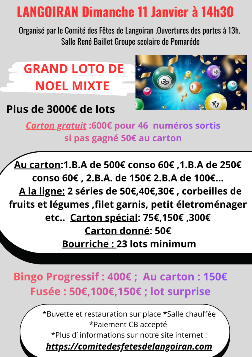 grand loto mixte 46 lots +jeux