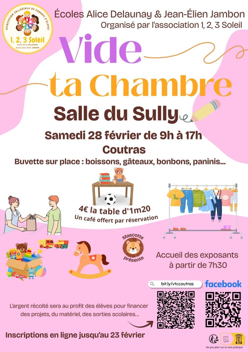 Vide ta chambre des écoles Samedi 28 février s ...