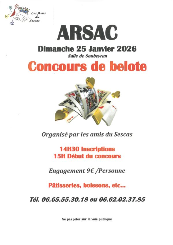 Concours de belote à Arsac