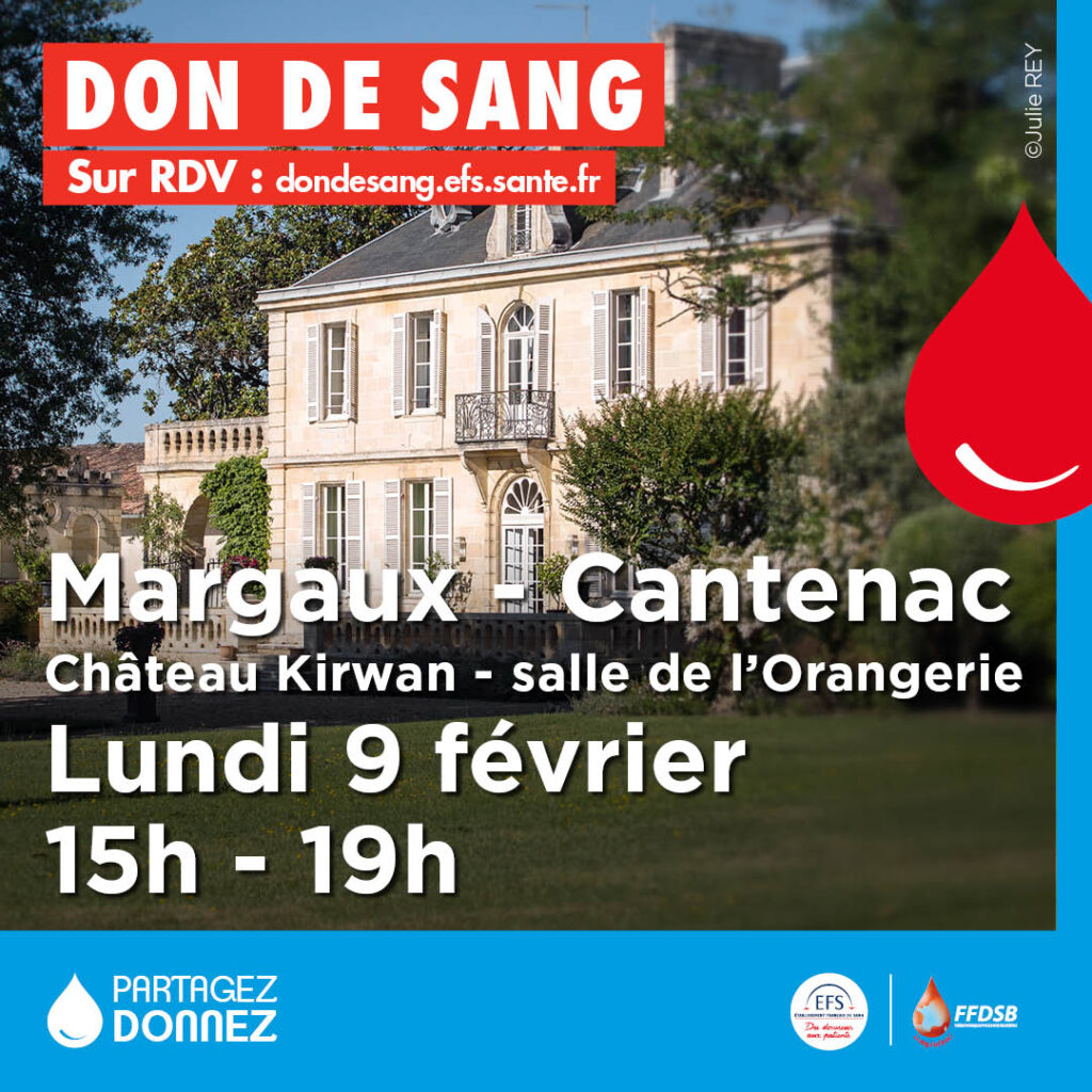 Don du sang (EFS) au Château Kirwan