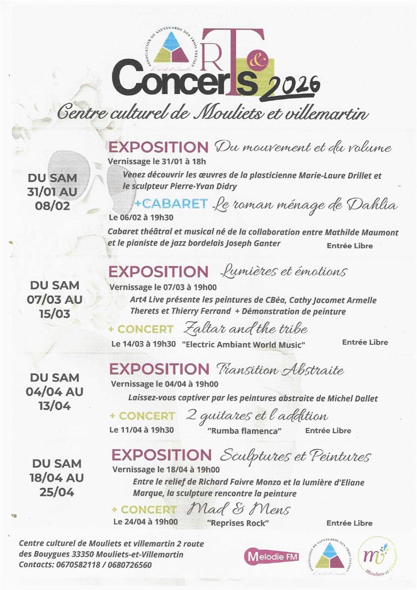 Exposition peinture et sculpture + concert : M ...