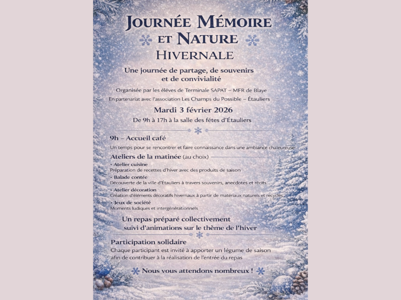 Journée "Fête de l'Hiver" à Etauliers