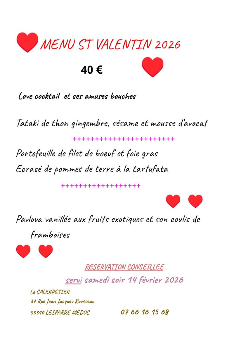 Saint-Valentin au "Calebassier"