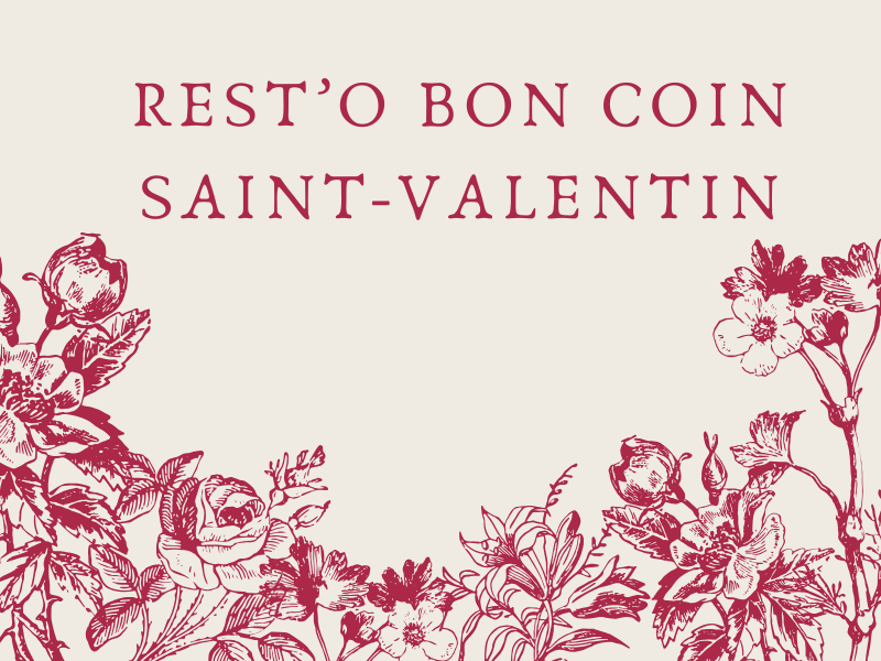 Menu spécial Saint Valentin au rest'o Bon coin ...