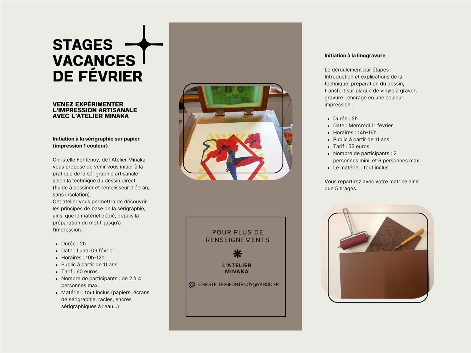 Stages artisanaux à la Manivelle Ô vents
