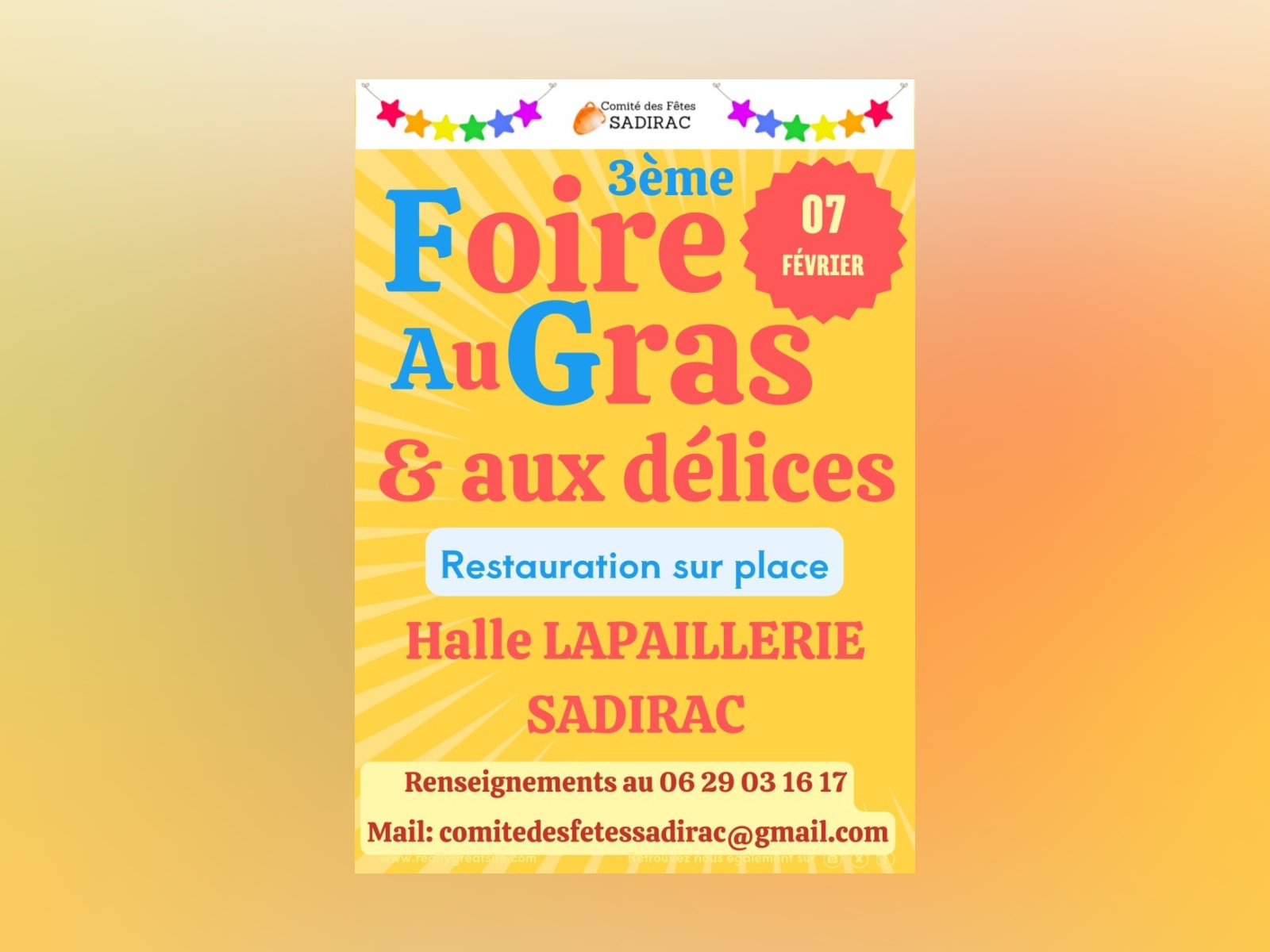 Foire au gras et aux délices de Sadirac