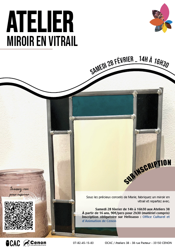 Atelier miroir en vitrail