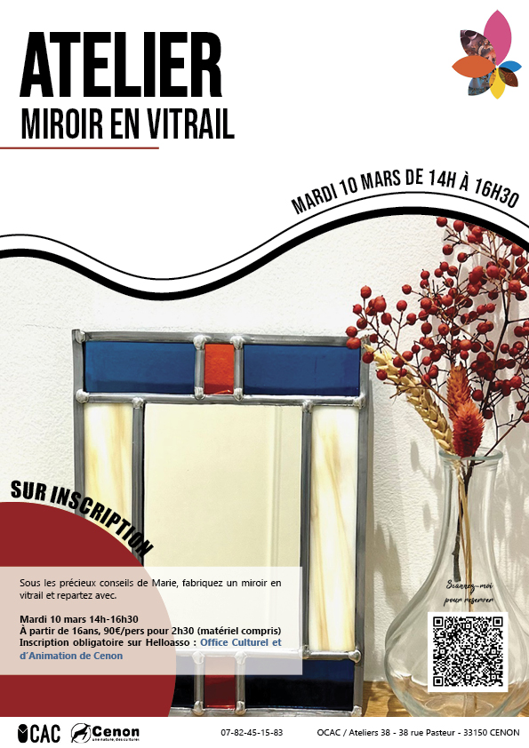 Atelier miroir en vitrail