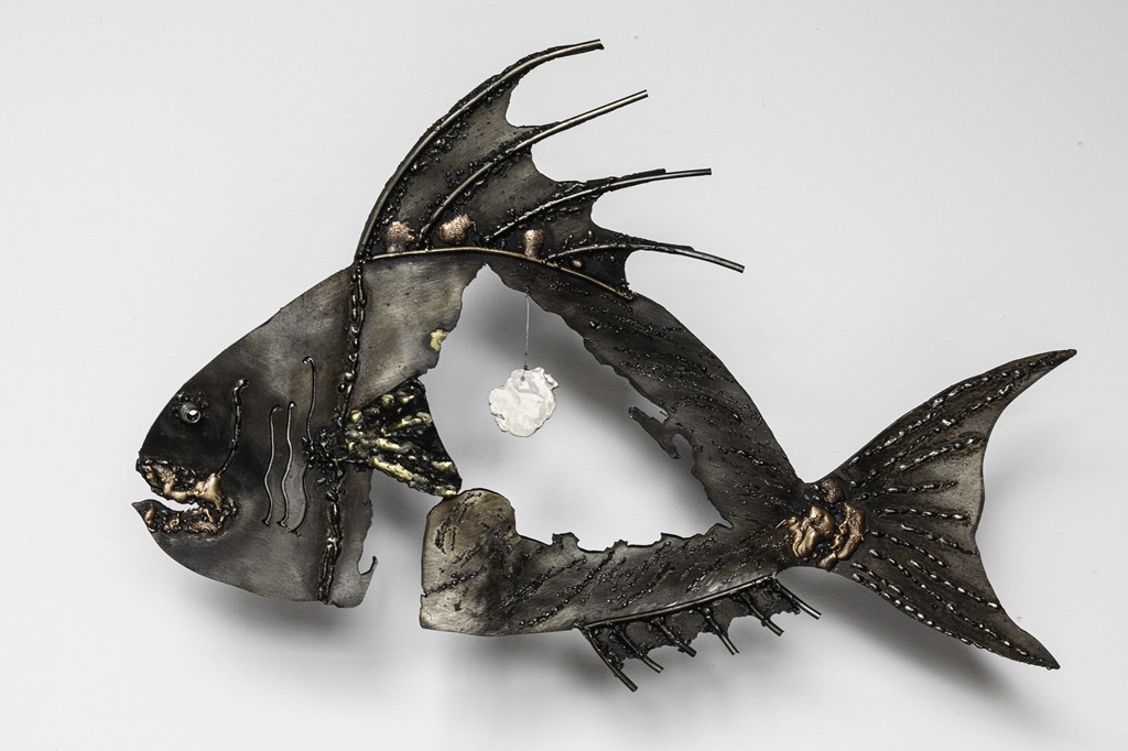 Exposition de sculptures marines métal et pein ...