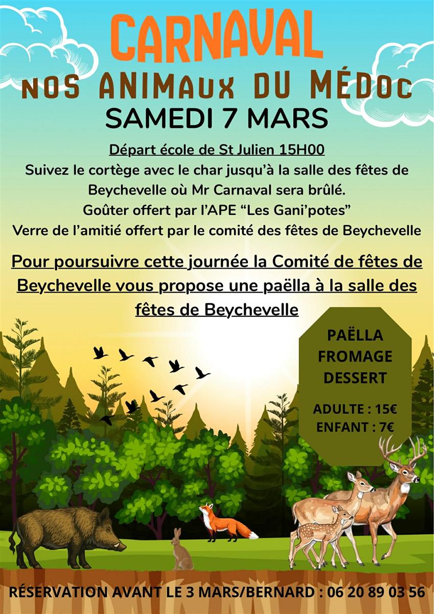Carnaval des animaux de notre région