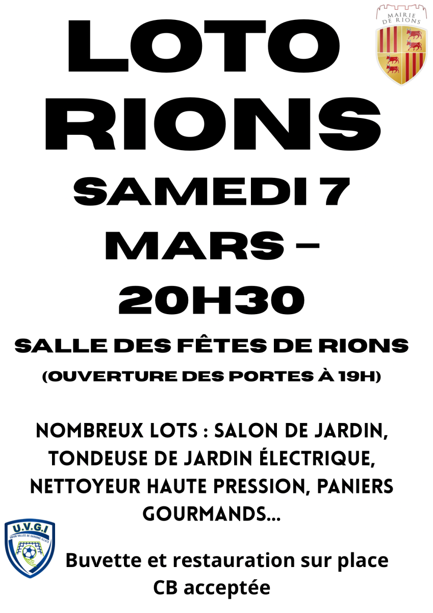 Loto UVGI Rions le 07/03