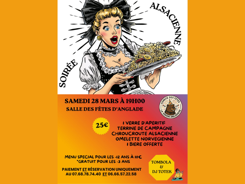 Soirée Alsacienne à Anglade
