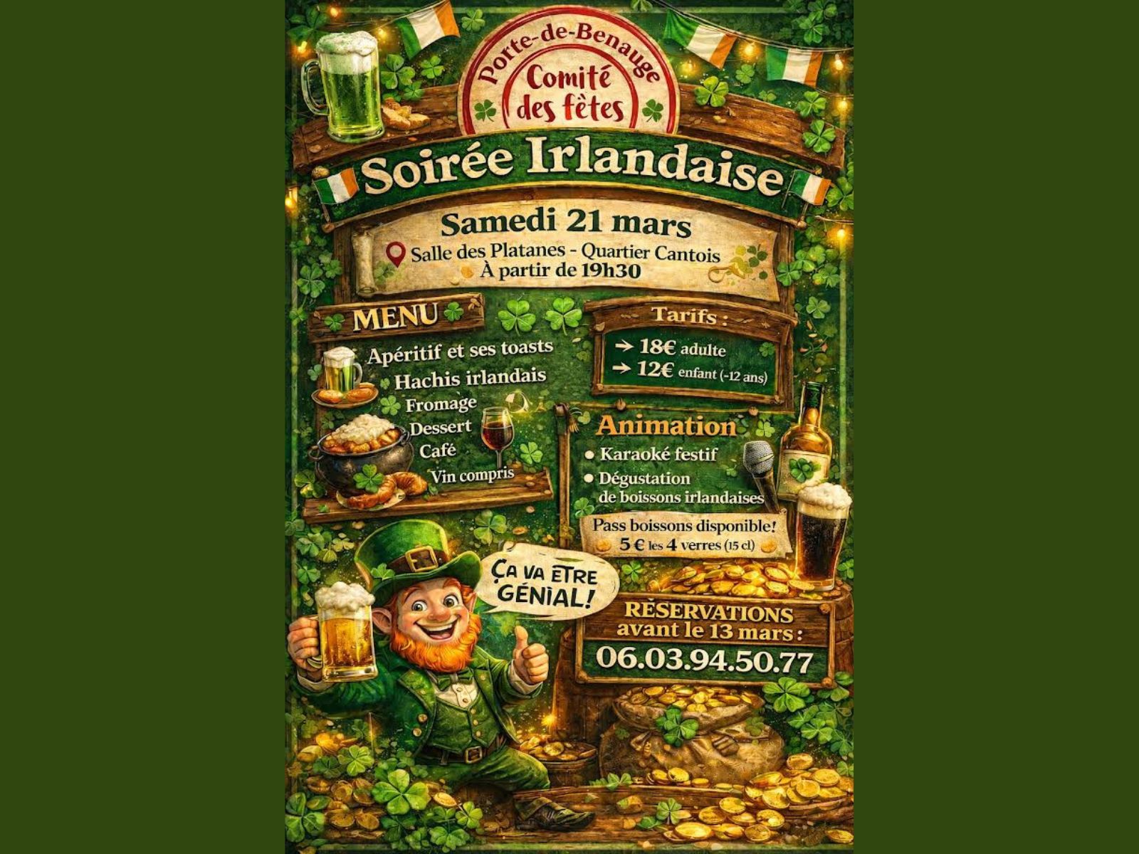 Soirée Irlandaise - Comité des fêtes de Porte- ...