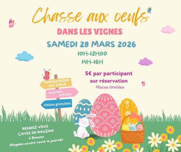 Chasse aux oeufs dans les vignes