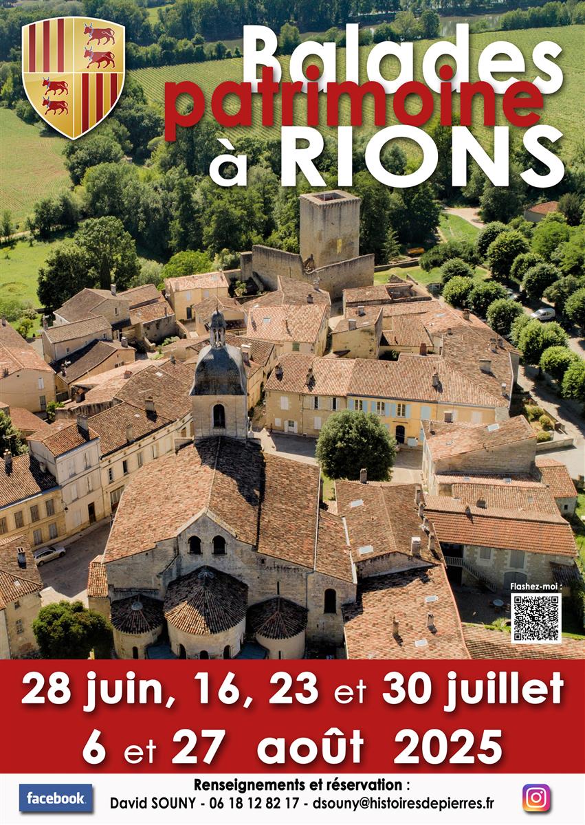 Balade patrimoine à Rions avec David Souny