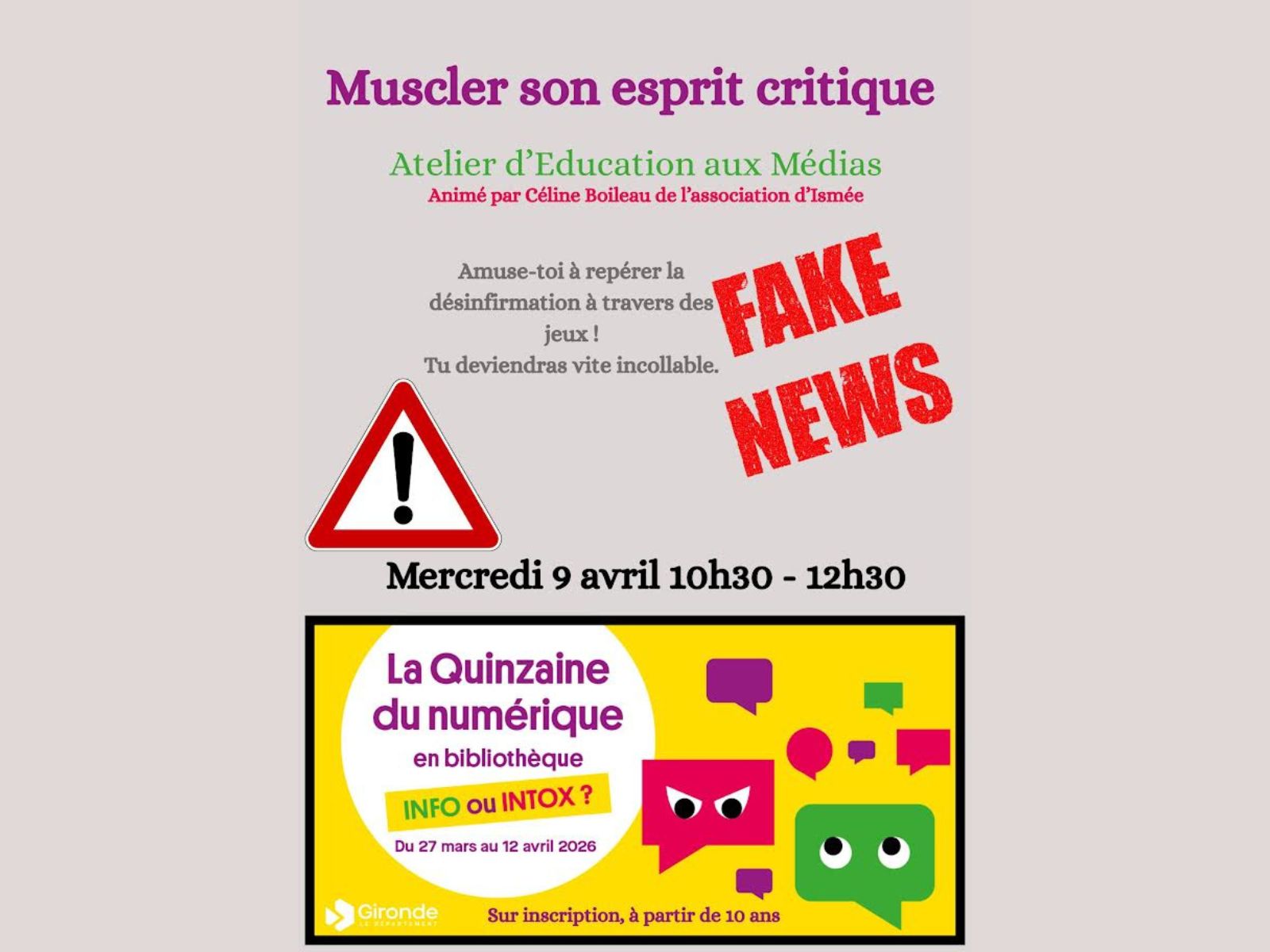 Quinzaine du Numérique : Muscler son esprit cr ...