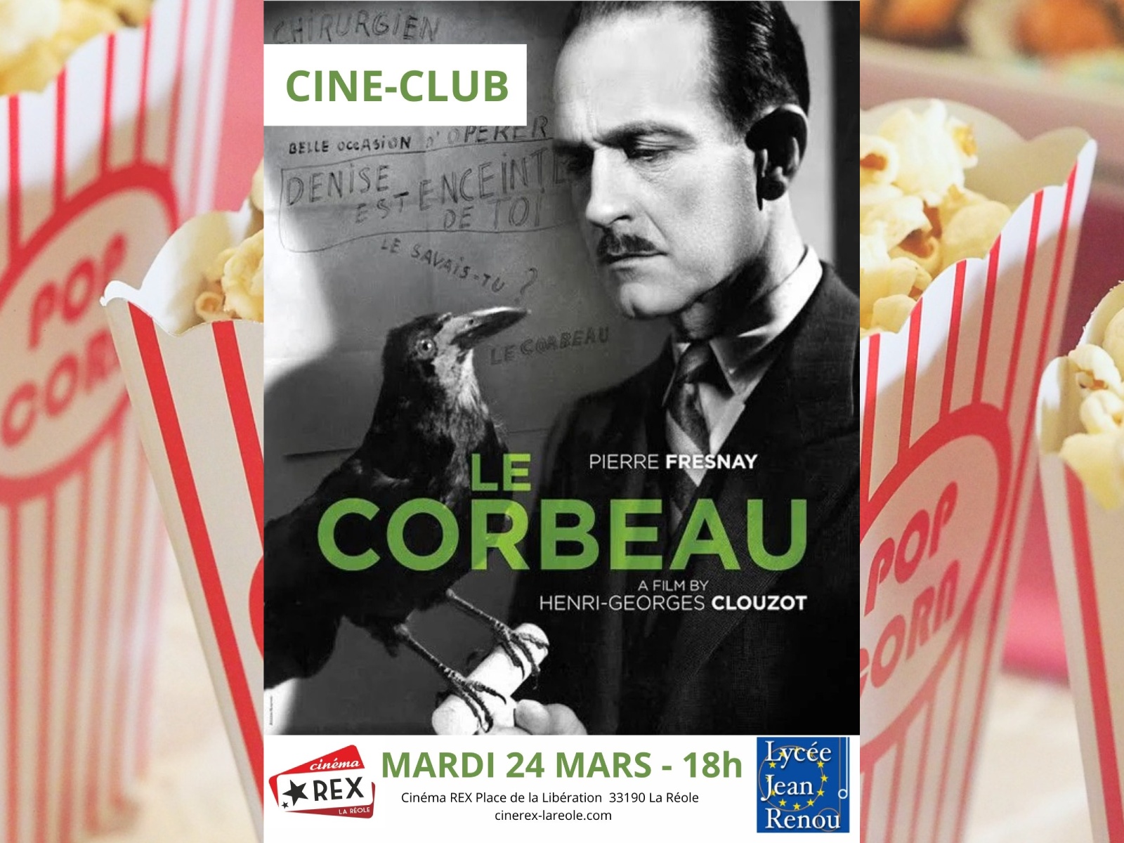 Ciné club du lycée : Le corbeau