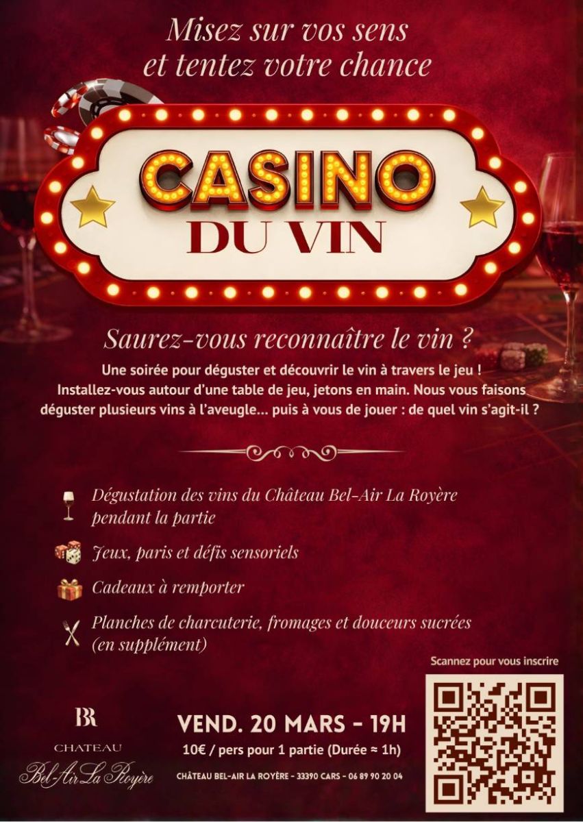 🎲 Casino du Vin – dégustation ludique