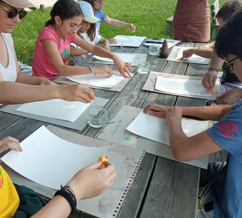 Aquarelle et dessin en plein air à Mios