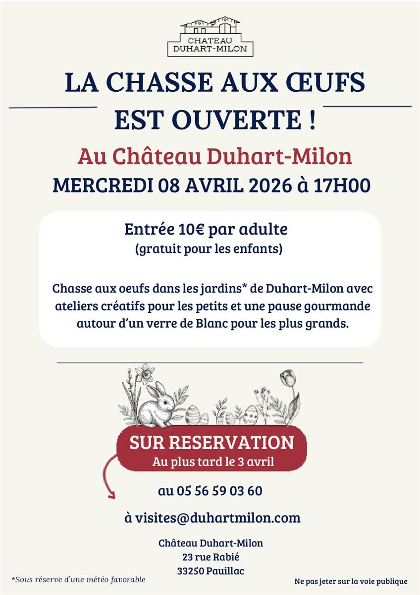 Le Château Duhart-Milon fête Pâques