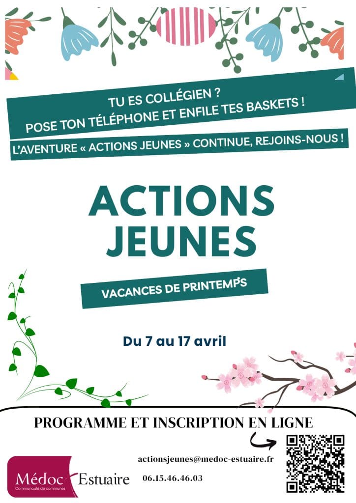 Actions Jeunes Vacances Printemps 2026