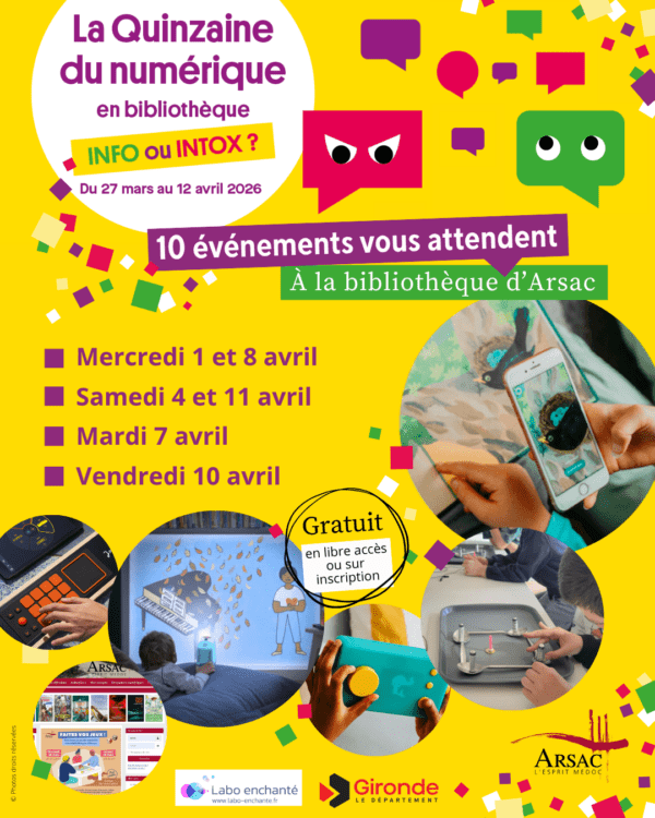 La quinzaine du numérique en bibliothèque à Arsac