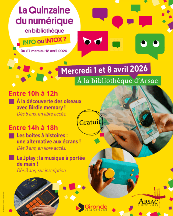 La quinzaine du numérique en bibliothèque à Arsac