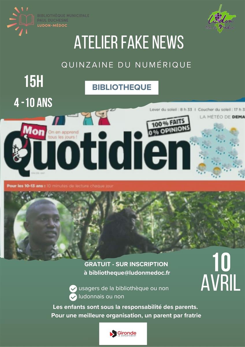 Quinzaine du numérique : Atelier Fake News
