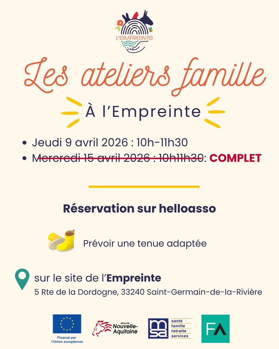 "Les ateliers famille" de la ferme pédagogique ...
