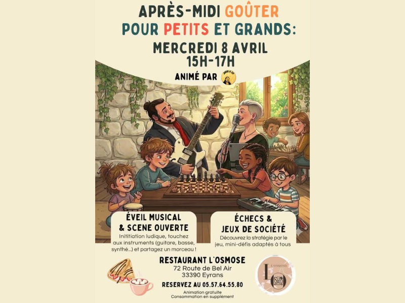 Après-mdi goûter au restaurant l'Osmose