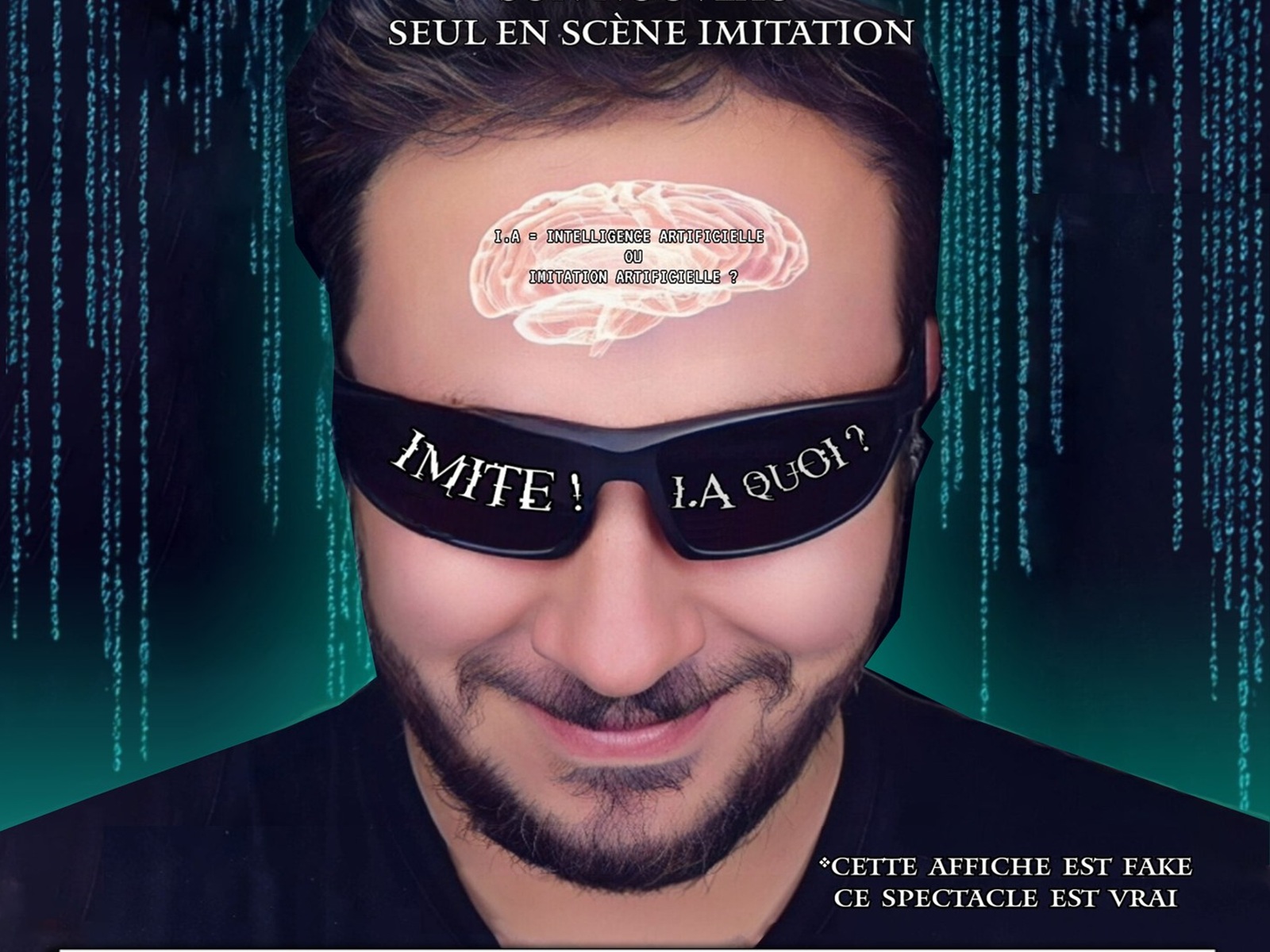 Spectacle "IMITE ! I.A quoi ?" de Mathieu Solans