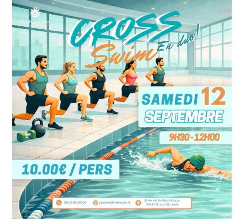 Cross swim à la piscine les Héléades