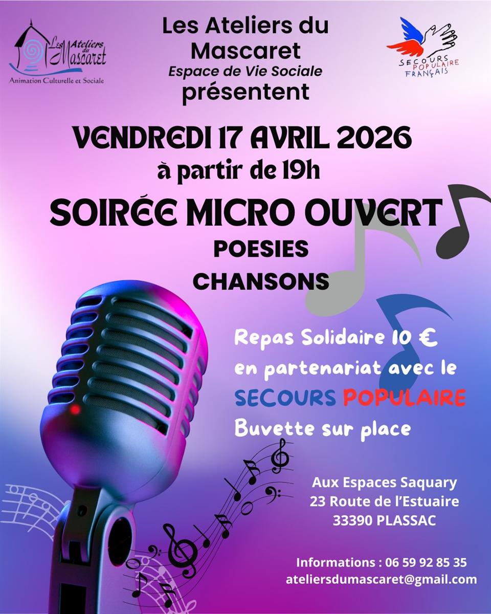 Soirée micro ouvert "poésies et chansons"