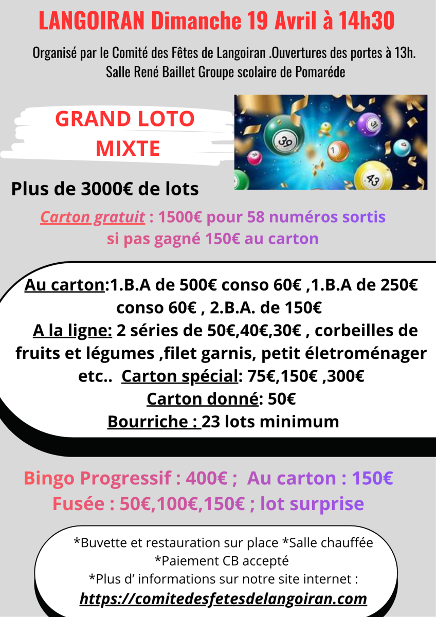 grand loto mixte 46 lots +jeux