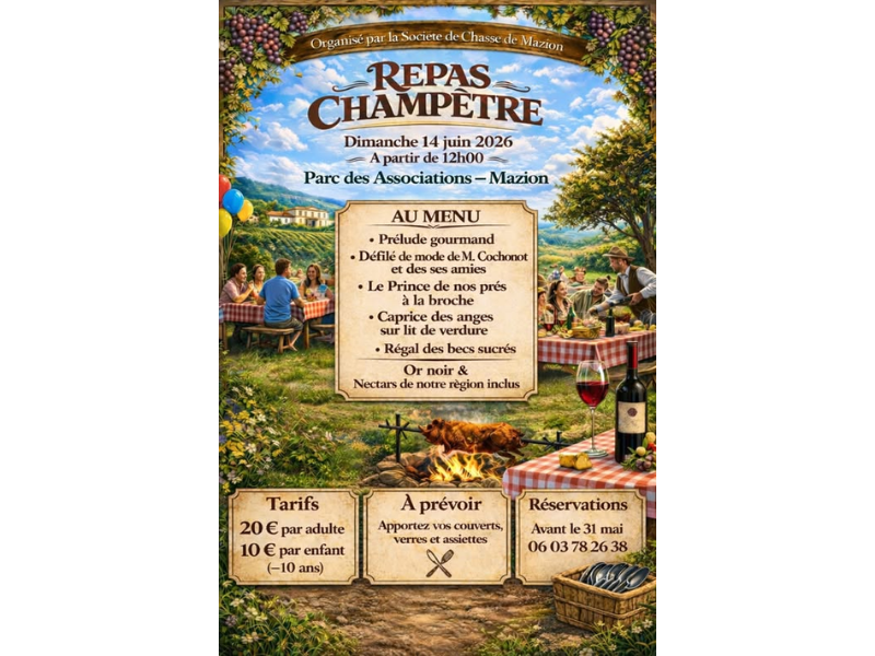 Repas champêtre à Mazion