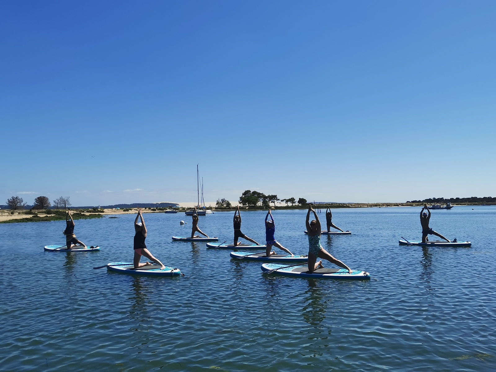 Yoga sur paddle / SUP Yoga au Cap Ferret