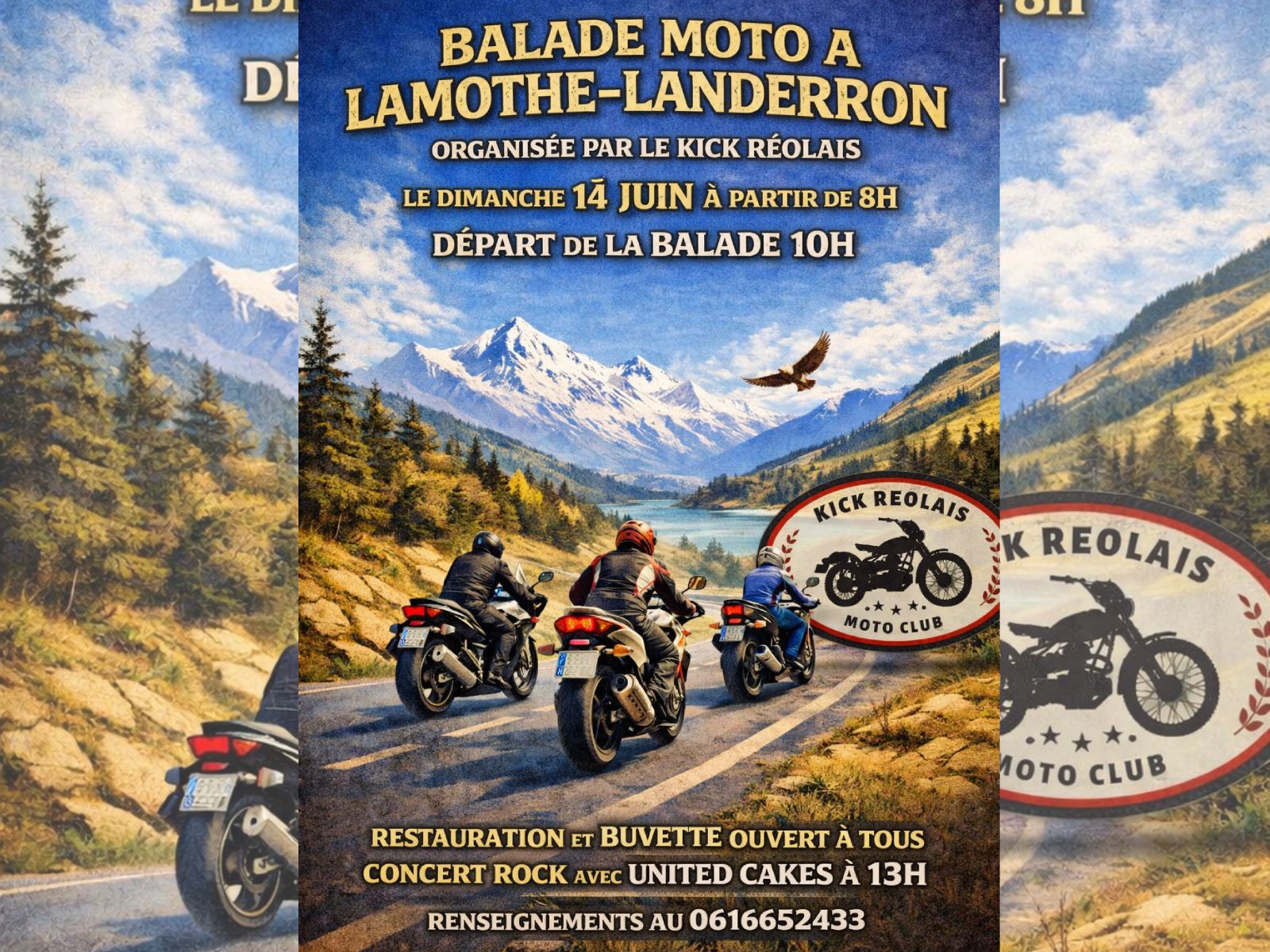 Balade à moto et concert rock