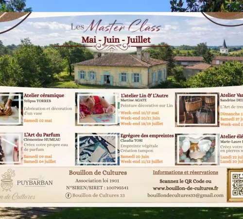 Ateliers master class au Château de Puybarban