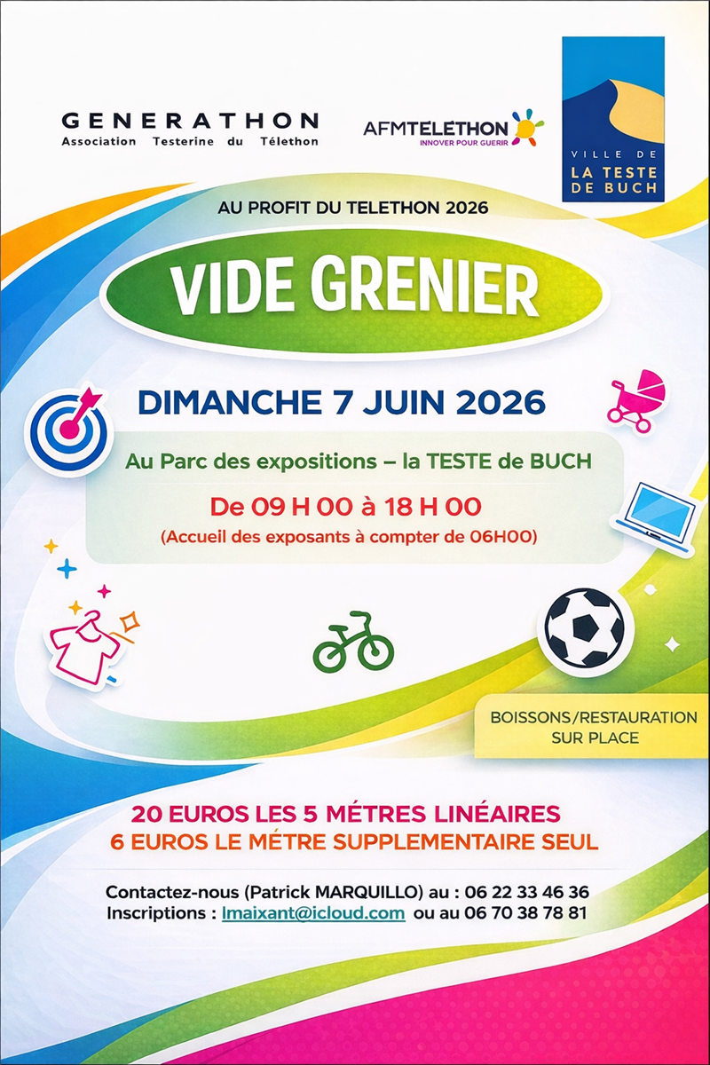 Vide grenier Générathon - Association Testerine