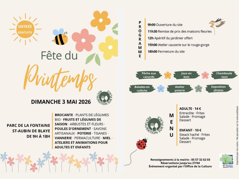 Fête du printemps à Saint-Aubin de Blaye