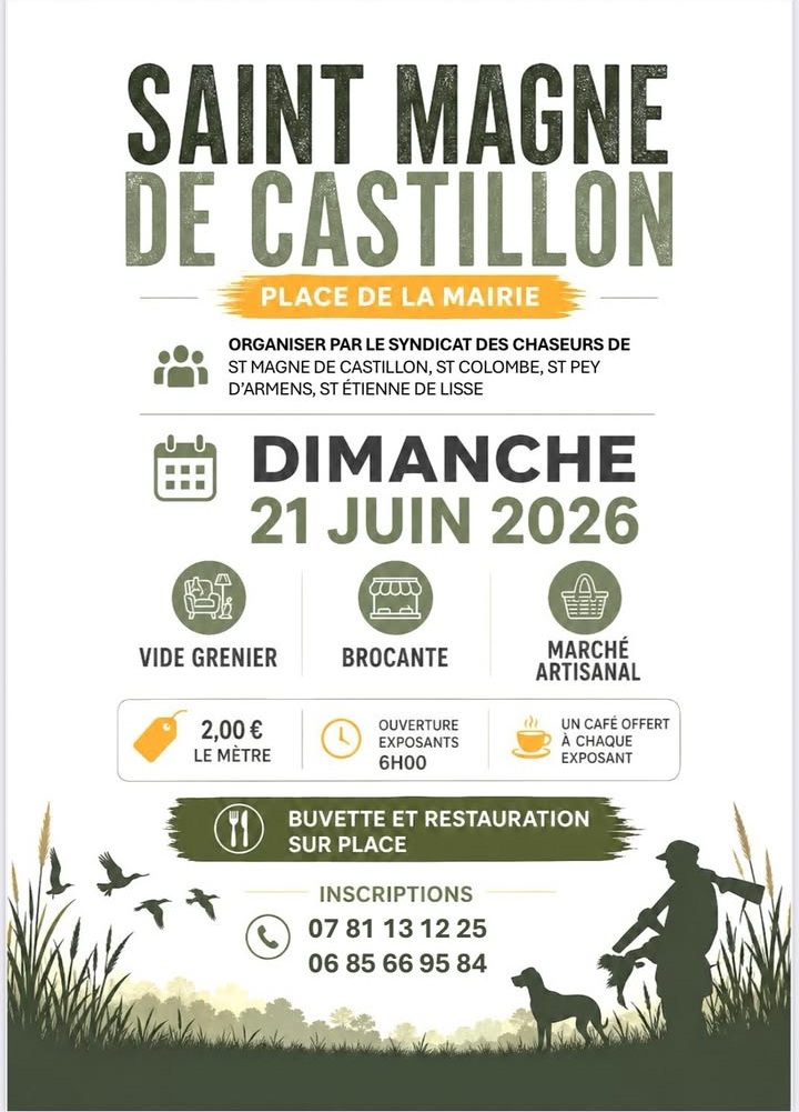 Vide-grenier à Saint-Magne-de-Castillon