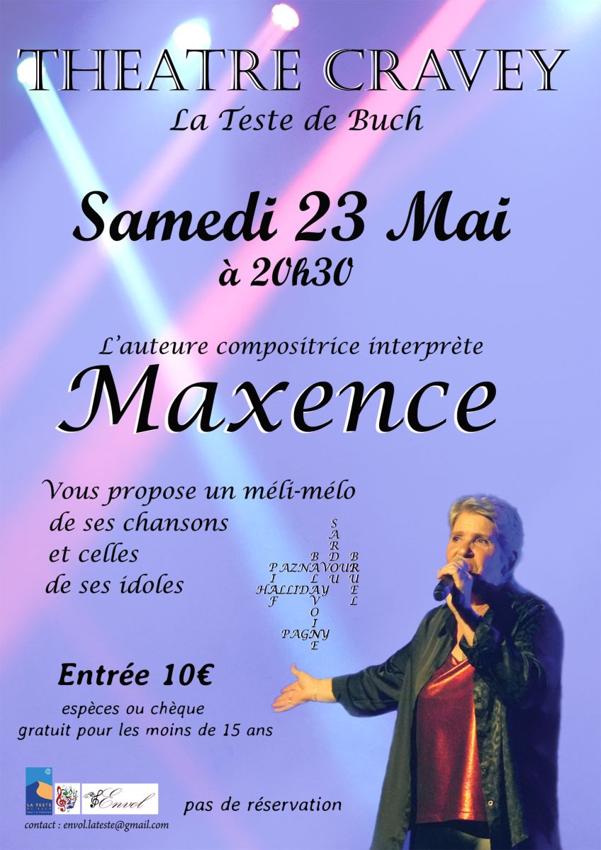 MAXENCE de retour sur la scène du Théâtre Cravey