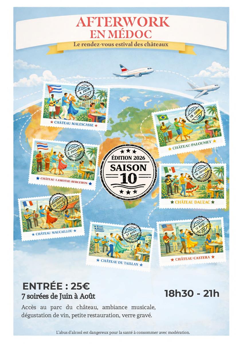 Afterwork au Château Castera : Destination USA